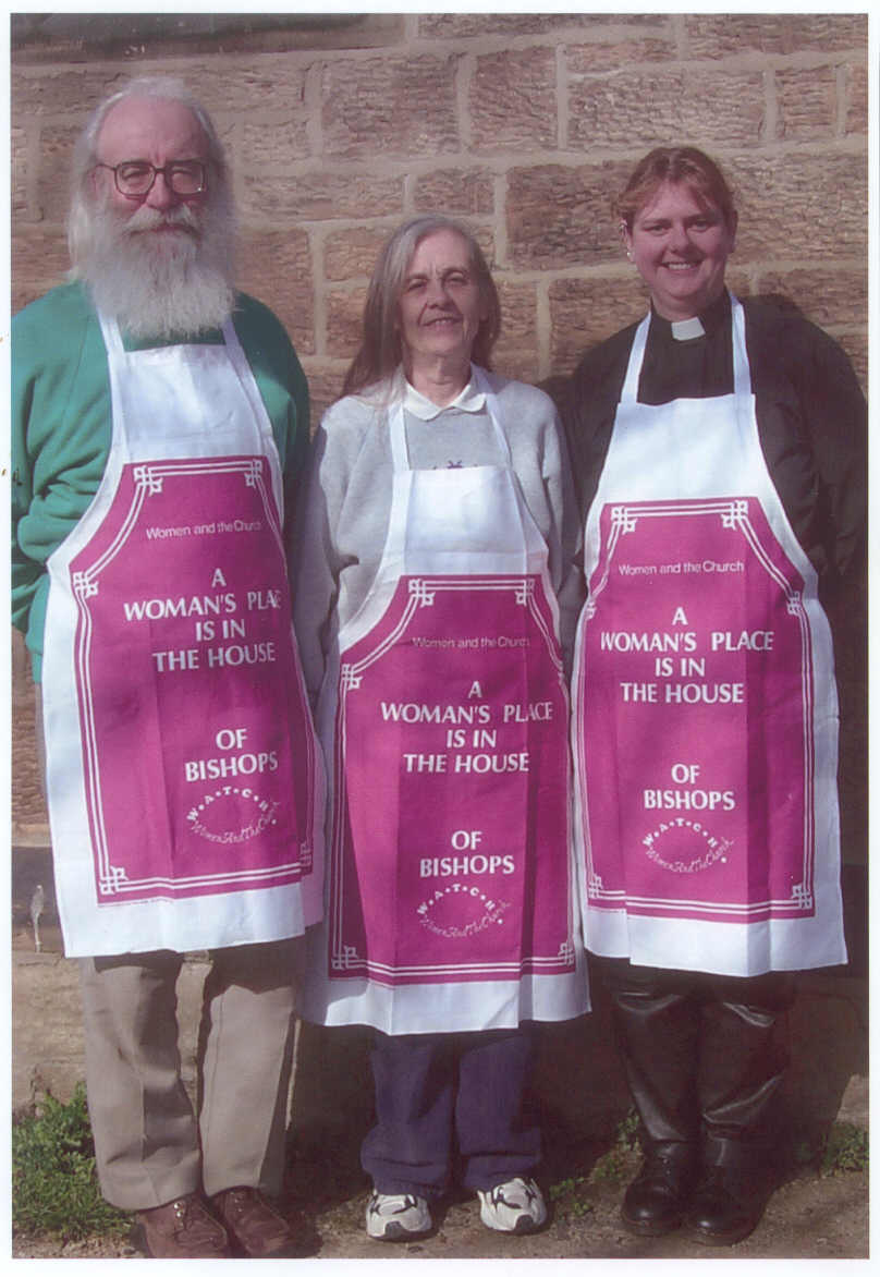 3 wearing aprons