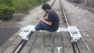 The Track Buggy at a level crossing