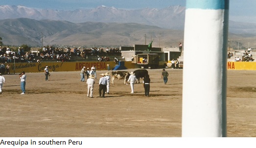 Local festival at Arequipa in the southern Peruvian Andes