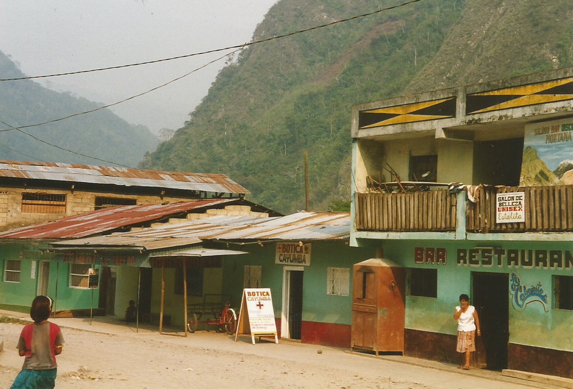 Road stop on the Amazonian side of the Andes