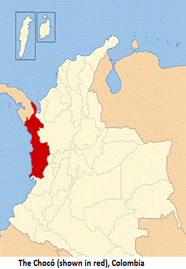 The Chocó area in Colombia