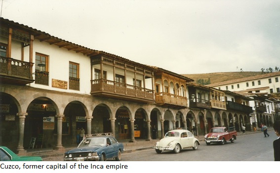 Portico along the Plaza de Armas in Cuzco