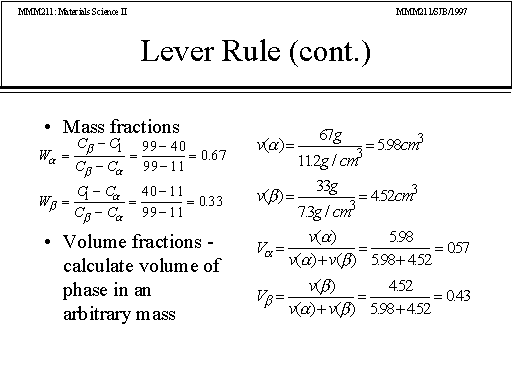 Lever Rule (cont.)